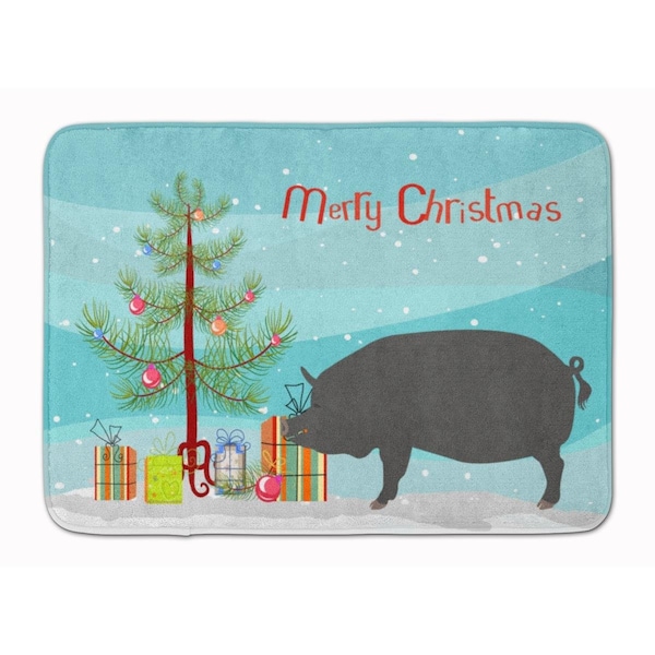 Carolines Treasures Berkshire Pig Christmas Machine Washable Memory Foam Mat BB9300RUG - main